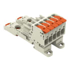 WAGO - 1-Leiter-Federleiste, Hebel, Push-in CAGE CLAMP®, lichtgrau