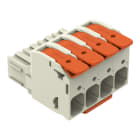 WAGO - 1-Leiter-Federleiste, Hebel, Push-in CAGE CLAMP®, lichtgrau