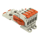 WAGO - 1-Leiter-Federleiste, Hebel, Push-in CAGE CLAMP®, lichtgrau