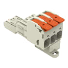 WAGO - 1-Leiter-Federleiste, Hebel, Push-in CAGE CLAMP®, lichtgrau