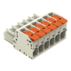 WAGO - 1-Leiter-Federleiste, Hebel, Push-in CAGE CLAMP®, lichtgrau