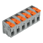 WAGO - Leiterplattenklemme,Hebel,6 mm²,grau