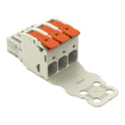 WAGO - 1-Leiter-Federleiste, Hebel, Push-in CAGE CLAMP®, lichtgrau