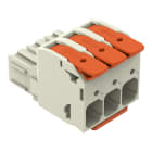 WAGO - 1-Leiter-Federleiste, Hebel, Push-in CAGE CLAMP®, lichtgrau