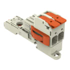 WAGO - 1-Leiter-Federleiste, Hebel, Push-in CAGE CLAMP®, lichtgrau