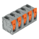 WAGO - Leiterplattenklemme,Hebel,6 mm²,grau