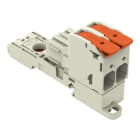 WAGO - 1-Leiter-Federleiste, Hebel, Push-in CAGE CLAMP®, lichtgrau
