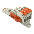 WAGO - 1-Leiter-Federleiste, Hebel, Push-in CAGE CLAMP®, lichtgrau