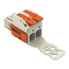 WAGO - 1-Leiter-Federleiste, Hebel, Push-in CAGE CLAMP®, lichtgrau
