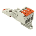 WAGO - 1-Leiter-Federleiste, Hebel, Push-in CAGE CLAMP®, lichtgrau