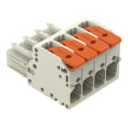 WAGO - 1-Leiter-Federleiste, Hebel, Push-in CAGE CLAMP®, lichtgrau