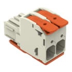WAGO - 1-Leiter-Federleiste, Hebel, Push-in CAGE CLAMP®, lichtgrau