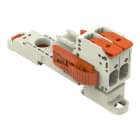 WAGO - 1-Leiter-Federleiste, Hebel, Push-in CAGE CLAMP®, lichtgrau