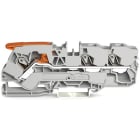 WAGO - 3-Leiter-Durchgangsklemme, mit Hebel und Push-in CAGE CLAMP®, 10mm², grau