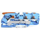 WAGO - 3-Leiter-Durchgangsklemme,mit Hebel und Drücker,10 mm²,blau