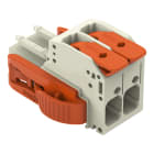 WAGO - 1-Leiter-Federleiste, Hebel, Push-in CAGE CLAMP®, lichtgrau