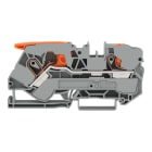 WAGO - 2-Leiter-Durchgangsklemme,mit Hebel und Drücker,10 mm²,grau