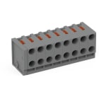 WAGO - 2-Leiter-Federleiste, Drücker, PUSH WIRE®, grau