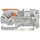 WAGO - 2-Leiter-Durchgangsklemme, mit Hebel und Push-in CAGE CLAMP®, 4mm², grau
