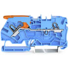 WAGO - 2-Leiter-Durchgangsklemme, mit Hebel und Push-in CAGE CLAMP®, 4mm², blau