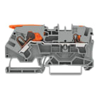 WAGO - 2-Leiter-Durchgangsklemme,mit Hebel und Drücker,4 mm²,grau