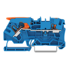 WAGO - 2-Leiter-Durchgangsklemme,mit Hebel und Drücker,4 mm²,blau