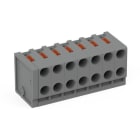 WAGO - 2-Leiter-Federleiste, Drücker, PUSH WIRE®, grau