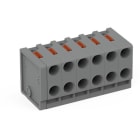 WAGO - 2-Leiter-Federleiste, Drücker, PUSH WIRE®, grau