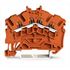 WAGO - 4-Leiter-Durchgangsklemme,mit Drücker,2,5 mm²,orange