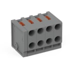WAGO - 2-Leiter-Federleiste, Drücker, PUSH WIRE®, grau