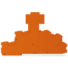 WAGO - Abschluss- und Zwischenplatte, 1mm dick, orange