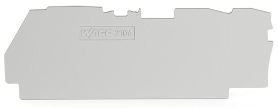 WAGO - Abschluss- und Zwischenplatte,1 mm dick,für 3-Leiter-Klemmen,grau