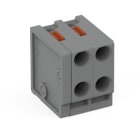 WAGO - 2-Leiter-Federleiste, Drücker, PUSH WIRE®, grau