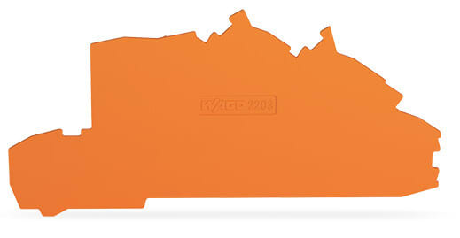 WAGO - Abschluss- und Zwischenplatte, 0,8mm dick, orange