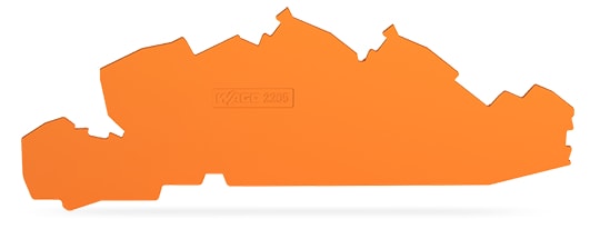 WAGO - Abschluss- und Zwischenplatte, 1mm dick, orange