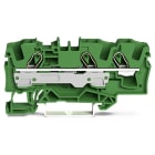 WAGO - 3-Leiter-Durchgangsklemme, 6mm², für Anwendungen Ex e II geeignet, grün
