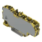 WAGO - Verteilerklemme, mit Betätigungsöffnung, 1x6mm² / 6x1,5mm², dunkelgrau-gelb