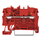 WAGO - 2-Leiter-Durchgangsklemme, mit Drücker, 2,5mm², rot