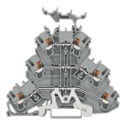 WAGO - Dreistockklemme, Schirmleiter-/Durchgangs-/Durchgangsklemme, 2,5mm², grau