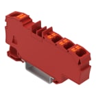 WAGO - Verteilerklemme, mit Drücker, 1x6mm² / 6x1,5mm², rot