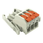 WAGO - 1-Leiter-Federleiste, Hebel, Push-in CAGE CLAMP®, lichtgrau