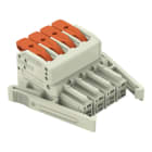 WAGO - 1-Leiter-Federleiste, Hebel, Push-in CAGE CLAMP®, lichtgrau