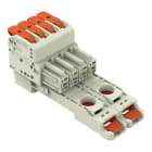 WAGO - 1-Leiter-Federleiste, Hebel, Push-in CAGE CLAMP®, lichtgrau