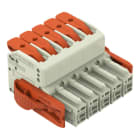 WAGO - 1-Leiter-Federleiste, Hebel, Push-in CAGE CLAMP®, lichtgrau