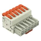 WAGO - 1-Leiter-Federleiste, Hebel, Push-in CAGE CLAMP®, lichtgrau