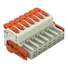 WAGO - 1-Leiter-Federleiste, Hebel, Push-in CAGE CLAMP®, lichtgrau