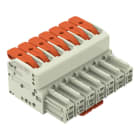 WAGO - 1-Leiter-Federleiste, Hebel, Push-in CAGE CLAMP®, lichtgrau