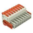 WAGO - 1-Leiter-Federleiste, Hebel, Push-in CAGE CLAMP®, lichtgrau