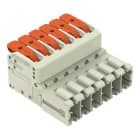 WAGO - 1-Leiter-Stiftleiste, Hebel, Push-in CAGE CLAMP®, lichtgrau