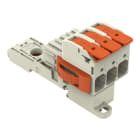 WAGO - 1-Leiter-Federleiste, Hebel, Push-in CAGE CLAMP®, lichtgrau